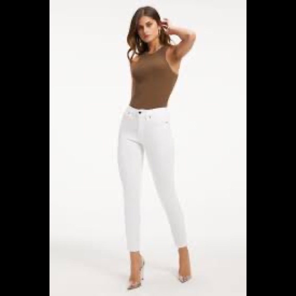 Good American Good Legs white jeans